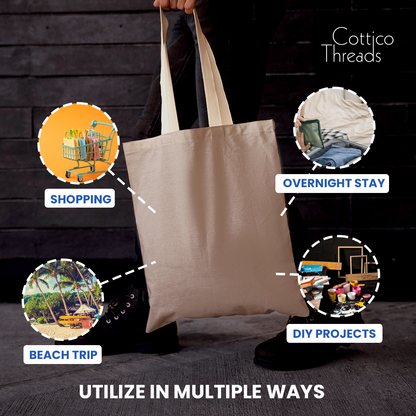 Effortless Style: Classic Plain Tote Bag