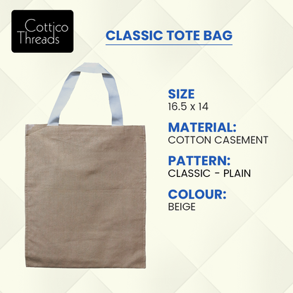 Effortless Style: Classic Plain Tote Bag